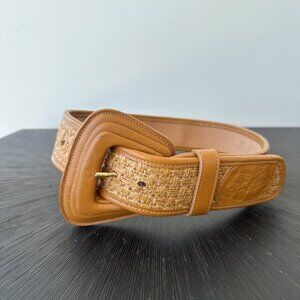 Carlos Falchi leather belt